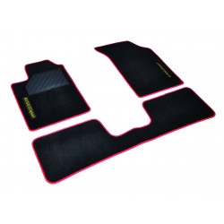 kit tapis moquette velours noir surjet rouge renault clio 2/ RS