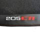 kit tapis moquette noir 3 éléments peugeot 205cti avec serigraphie