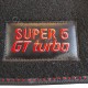 kit tapis moquette noir 3 éléments super 5 GT TURBO serigraphie rouge