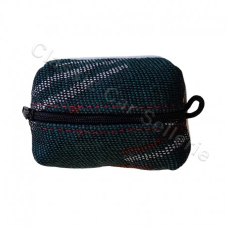 porte monnaie fond cuir/tissu french open 205
