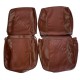 ensemble 2 garnitures sièges avant tissu rayé marron/brun renault 4L f4/f6 