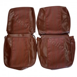 ensemble 2 garnitures sièges avant tissu rayé marron/brun renault 4L f4/f6 