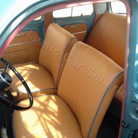 ensemble complet garnitures de sièges simili caramel Renault dauphine 