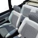 ensemble garnitures complet tissu pied de poule blanc/simili blanc golf cabriolet année 79/93