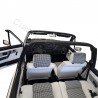 ensemble 4 panneaux de porte tissu pied de poule blanc/simili blanc golf cabriolet phase 1 année 79/93