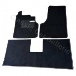 kit tapis 3 pièces velours gris anthracite renault 5 phase 1 avec découpe pédale 