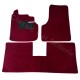 kit tapis 3 pièces velours rouge rubis renault 5 phase 1 avec découpe pédale