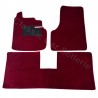kit tapis 3 pièces velours rouge rubis renault 5 phase 1 avec découpe pédale