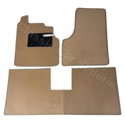 kit tapis 3 pièces velours beige renault 5 phase 1 avec découpe pédale