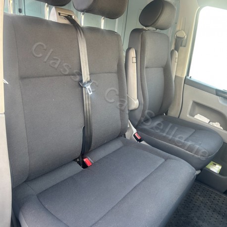 ensemble garnitures sièges complets tissu gris/simili gris vw combi transporteur t5 3 places 