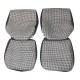 ensemble garnitures de sièges complets tissu pied de poule noir/blanc coccinelle berline 1977 (CE)