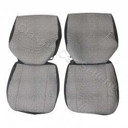 ensemble garnitures de sièges complets tissu pied de poule noir/blanc coccinelle berline 1977 (CE)