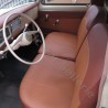 ensemble 2 garnitures siège avant biton simili caramel/marron peugeot 403 