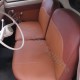 ensemble 2 garnitures siège avant biton simili caramel/marron peugeot 403 