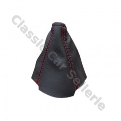 soufflet levier de vitesse cuir noir coutures rouge peugeot 205 