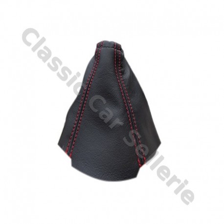 soufflet levier de vitesse cuir noir coutures rouge peugeot 205 