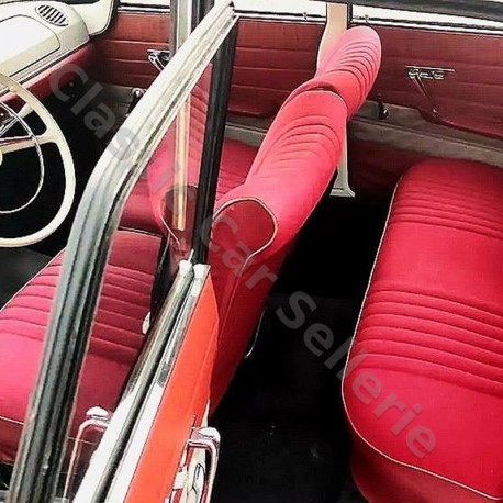 ensemble garnitures complet velours rouge peugeot 404 berline
