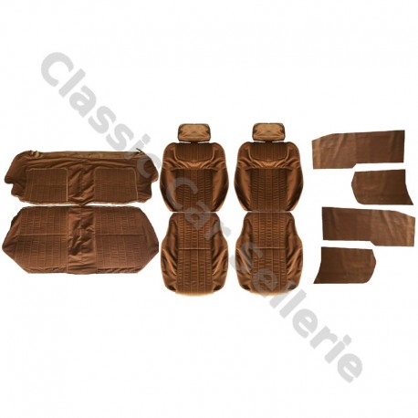 ensemble garnitures sièges velours brun peugeot 504 coupé phase 2/3