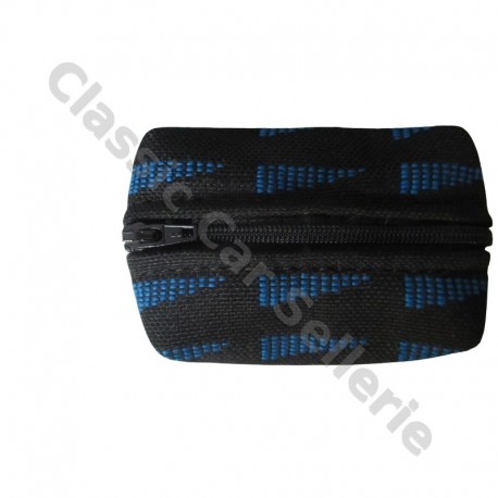porte monnaie fond cuir/tissu renault gt turbo phase 2 fanions bleu