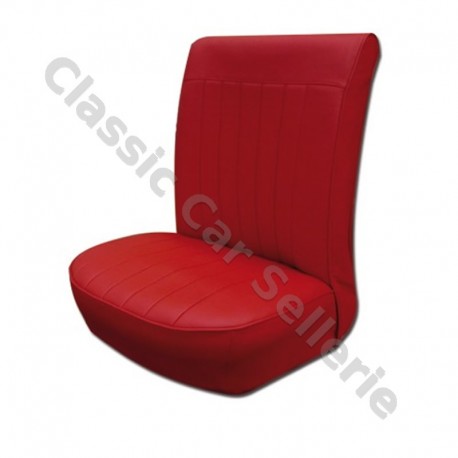 ensemble de garnitures de 2 sièges avant simili rouge renault dauphine