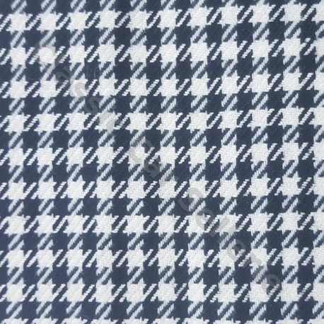 tissu pied de poule blanc/noir largeur 145cm