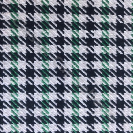 tissu pied de poule pepita vert largeur 145cm 