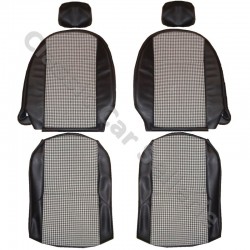 ensemble 2 garnitures sièges tissu pied de poule/simili noir triumph spit fire MK4 1500