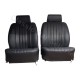 ensemble 2 garnitures sièges avant simili noir/tréssé Porsche 911 targa 1973 