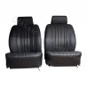 ensemble 2 garnitures sièges avant simili noir/tréssé Porsche 911 targa 1973 