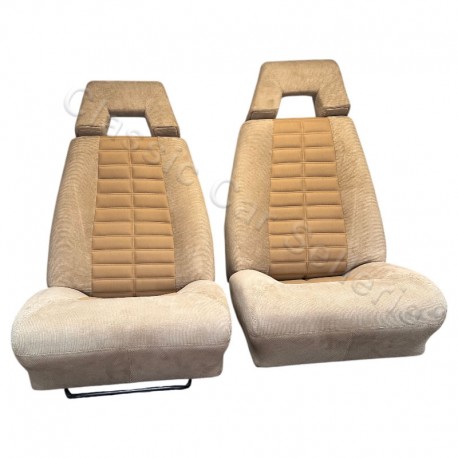 ensemble garnitures de sièges complet velours côtelé/beige uni citroën CX GTI 1982