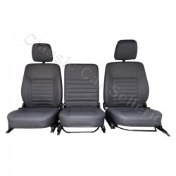 ensemble 3 garnitures de sièges avant simili gris anthracite land rover defender pickup année 1992 