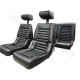 ensemble garnitures sièges complets cuir noir citroën SM phase 1