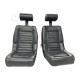 ensemble garnitures sièges complets cuir noir citroën SM phase 1