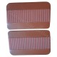 ensemble 2 panneaux de portes avant tissu rayé marron/brun renault 4l 