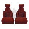 Ensemble de 2 garnitures de sièges av tissu rouge R5 TURBO2