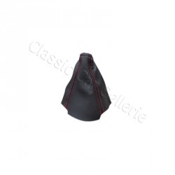 Soufflet levier de vitesse cuir anthracite coutures rouge Peugeot 205