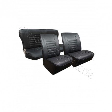 Ensemble garnitures de sièges complet av/ar simili noir Renault 4L NM