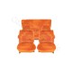 ensemble de garnitures de sièges complet tissus orange simca 1100 LX