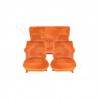 ensemble de garnitures de sièges complet tissus orange simca 1100 LX