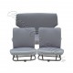 ensemble garnitures de sièges complet tissu écorce gris/skai gris 4cv