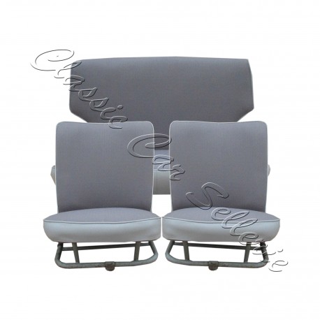 ensemble garnitures de sièges complet tissu écorce gris/skai gris 4cv