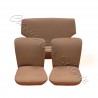 ensemble garnitures de sièges complet tissu écorce marron/skai marron renault 4cv