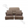 ensemble complet garnitures de sièges tissu écorce marron peugeot 203 berline