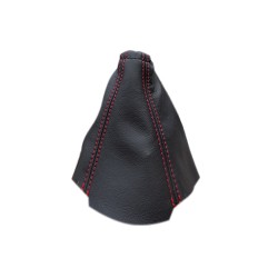 soufflet levier de vitesse cuir noir coutures rouge peugeot 205 