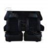 ensemble garniture de sièges complet tissu côtelé noir/simili noir austin mini MK5 année 84/92