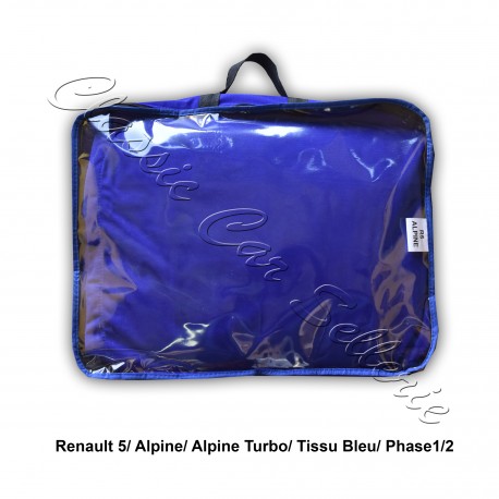 housse protection parking interieur tissu jersey bleu renault 5 phase  1/2/GT TURBO