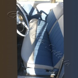 ensemble garnitures de sièges bitons tissu bleu /simili gris aronde P60 
